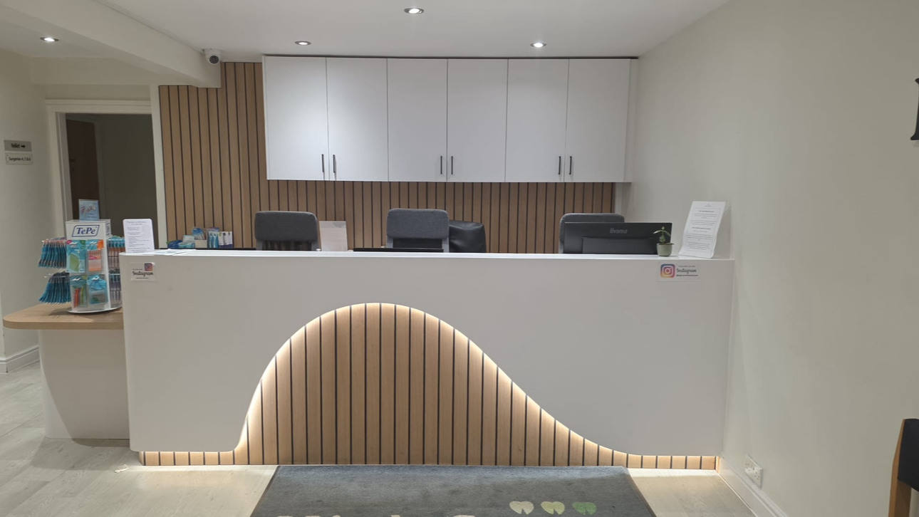 Reception desk at High Street Dental Care in Mosborough